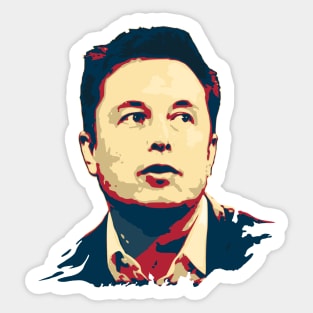 Elon Musk Pop Art Sticker